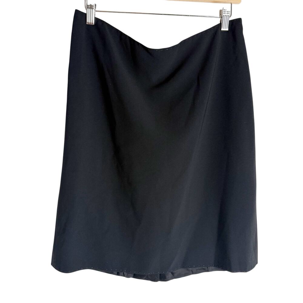 Moschino Solid Black Classic Career Office Pencil Mini Skirt Size 12